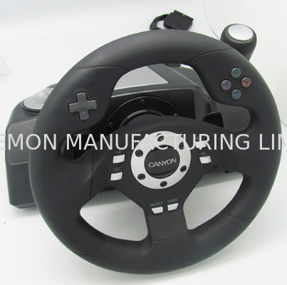 USB 2 Axis 12 Tombol V5 PC Game Racing Wheel Dengan 270 Derajat Kemudi